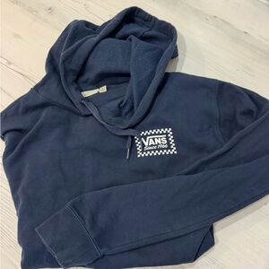 Men’s Vans hoodie. Size large. Navy blue with white writing.